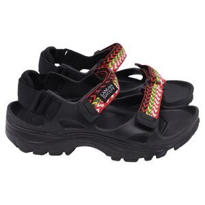 Lanvin x Suicoke Wake Curb Sandals in Black Rubber
